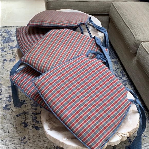 Country Chic Checked Plaid Custom Seat Cushions - Picture 6 of 8